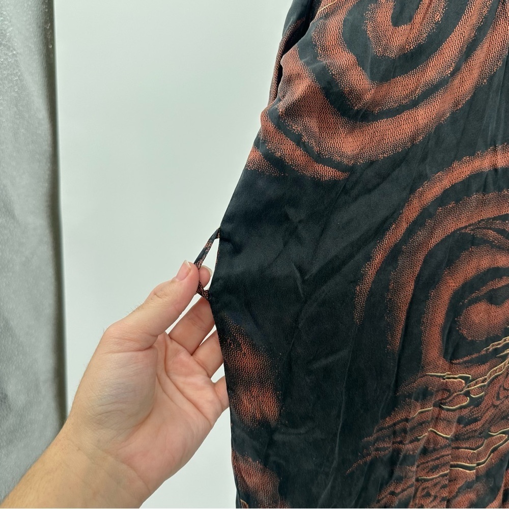 Vintage 100% Silk Novelty Print Dragons Long Maxi Kimono XL - Picture 6 of 8